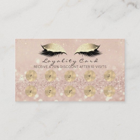 Makeup Roos Golden Lashes Extension Loyalty Kaart1 (Achterkant)