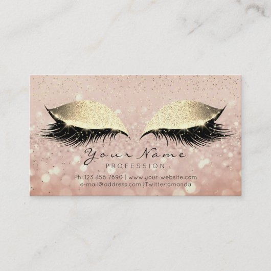 Makeup Roos Golden Lashes Extension Loyalty Kaart1 (Voorkant)