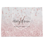 Makeup roos goud glitter marmer sparkle confetti groot cadeauzakje (Voorkant)