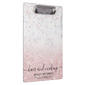 Makeup roos goud glitter marmer sparkle confetti klembord (Rechts)