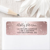 Makeup roos goud glitter metallic sparkle confetti etiket (Insitu)