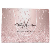 Makeup roos goud glitter metallic sparkle confetti groot cadeauzakje (Achterkant)