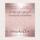 Makeup Roos goud glitter ombre eye aftercare Visitekaartje (Buitenkant ongevouwen)