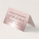 Makeup Roos goud glitter ombre eye aftercare Visitekaartje (Achterkant)