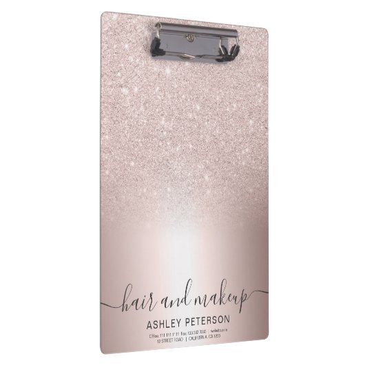 Makeup Roos goud glitter ombre metallic folie Klembord (Rechts)