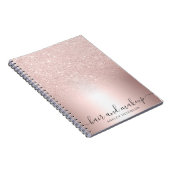 Makeup Roos goud glitter ombre metallic folie Notitieboek (Rechterzijde)