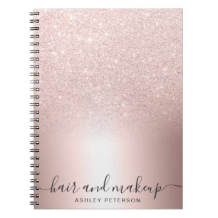 Makeup Roos goud glitter ombre metallic folie Notitieboek
