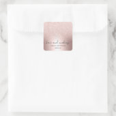 Makeup Roos goud glitter ombre metallic folie Vierkante Sticker (Tas)