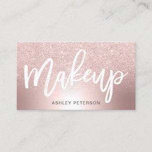 Makeup Roos goud glitter ombre metallic folie Visitekaartje
