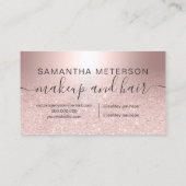 Makeup Roos goud glitter ombre metallic folie Visitekaartje (Achterkant)