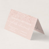 Makeup roos goud glitter pastel oog nazorg visitekaartje (Achterkant)