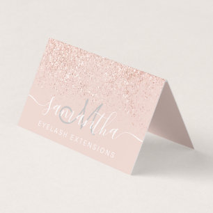 Makeup roos goud glitter pastel oog nazorg visitekaartje