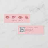 Makeup Roos Lip Neurse Cosmetische Injector Qr Log Mini Visitekaartje (Voorkant / Achterkant)