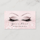 Makeup roze Lashes Extension Appointment Card Afsprakenkaartje (Voorkant)