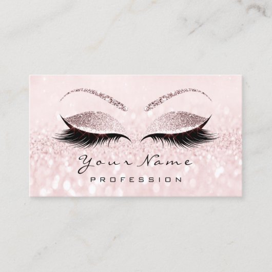 Makeup roze Lashes Extension Appointment Card Afsprakenkaartje (Voorkant)