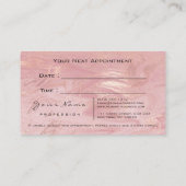 Makeup Roze Lashes Marble Appointment Card Afsprakenkaartje (Achterkant)