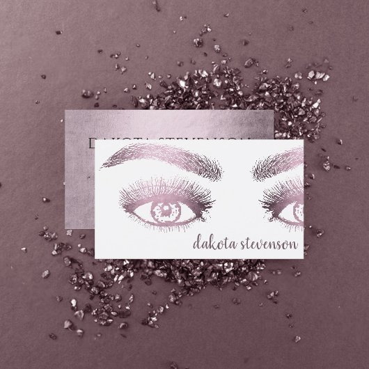 Makeup Salon Professional | Mauve Pink Shimmer Visitekaartje