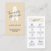 Makeup Salon Spray Tan Painting Aftercare Visitekaartje (Voorkant / Achterkant)