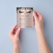 Makeup Schoonheidssalon Roze Zwarte Druppels Flyer (Hand)