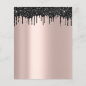 Makeup Schoonheidssalon Roze Zwarte Druppels Flyer (Achterkant)