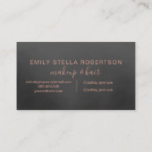 Makeup script roos Gold zwarte waterverf Visitekaartje (Achterkant)