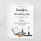 Makeup Set Illustration Cosmetics Birthday Party Kaart (Voorkant)