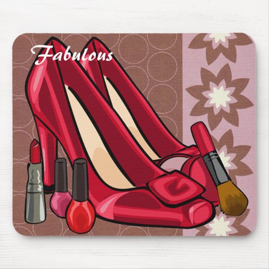 Makeup & Shoes Mousepad Muismat (Voorkant)