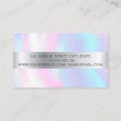 Makeup Silver Glitter Faux Lashes Holographic Visitekaartje (Achterkant)