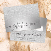 Makeup Silver Glitter folie gift certificaat