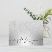 Makeup Silver Glitter folie gift certificaat (Staand voorkant)