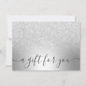 Makeup Silver Glitter folie gift certificaat (Voorkant)