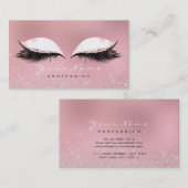 Makeup Silver Roze Roze Glasas Glitter Visitekaartje (Voorkant / Achterkant)
