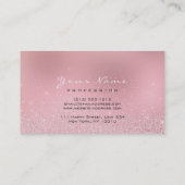 Makeup Silver Roze Roze Glasas Glitter Visitekaartje (Achterkant)