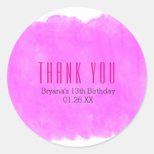 Makeup Splotch Beauty Birthday Party Favor Sticker
