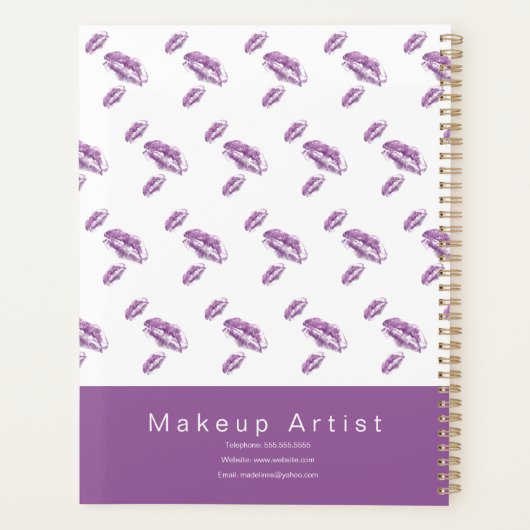 Makeup Stamped Lips Artist Appointment Planner (Achterkant)