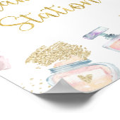 Makeup Station Glitz & Glam Spa Birthday Sign Poster (Hoek)