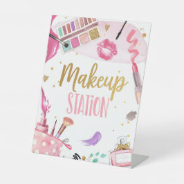 Makeup Station Spa Party Girl Glamor Birthday Pos Reclamebord Met Voetstuk