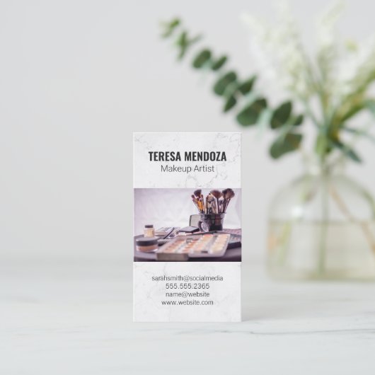 Makeup-station Visitekaartje (Staand voorkant)