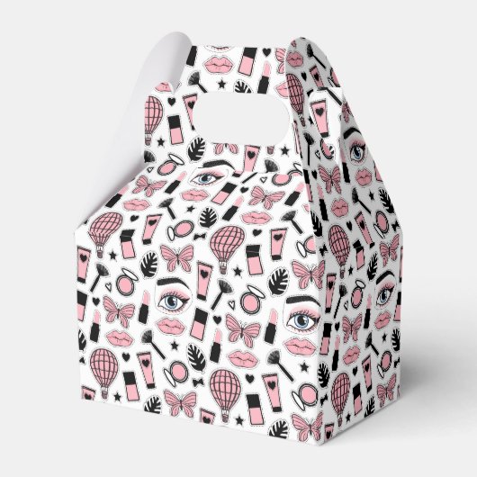 Makeup Sticker Pattern Bedankdoosjes (Voorkant Zijde)