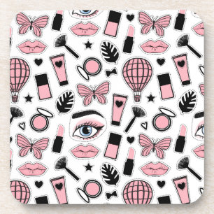 Makeup Sticker Pattern Bier Onderzetter