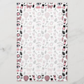 Makeup Sticker Pattern Briefpapier (Voorkant)
