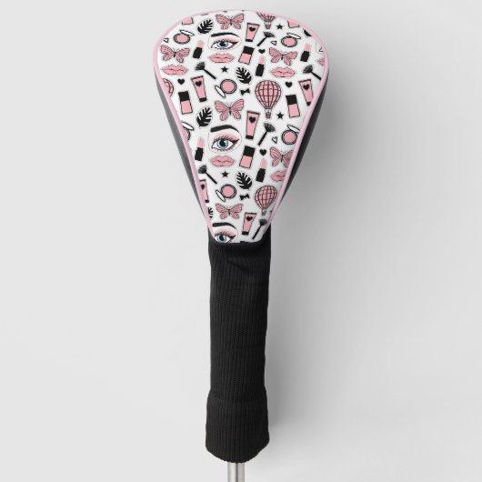 Makeup Sticker Pattern Golfheadcover (Voorkant)
