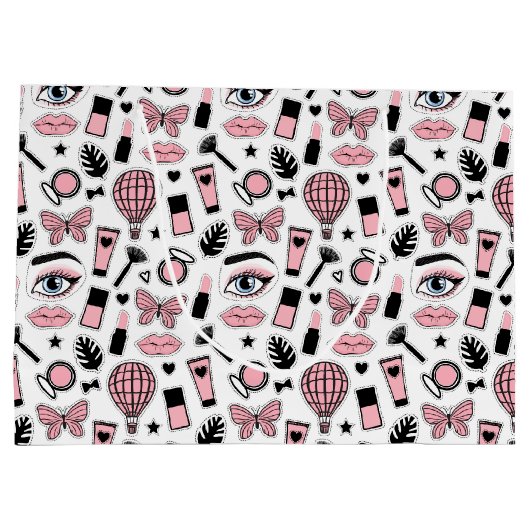 Makeup Sticker Pattern Groot Cadeauzakje (Achterkant)