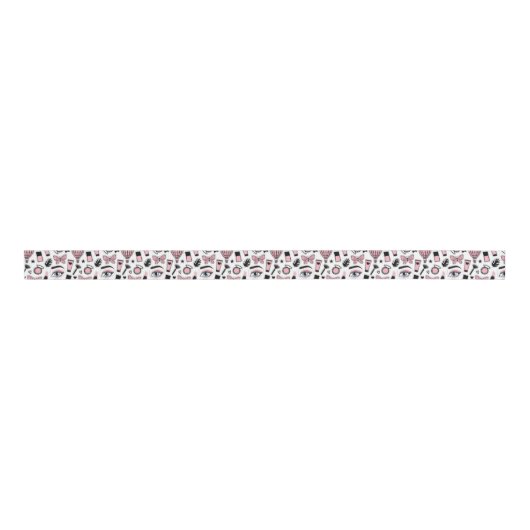 Makeup Sticker Pattern Grosgrain Lint (Voorkant)