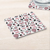 Makeup Sticker Pattern Kartonnen Onderzetters (Schuin)