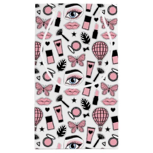 Makeup Sticker Pattern Klein Cadeauzakje (Achterkant)
