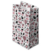 Makeup Sticker Pattern Klein Cadeauzakje (Voorkant Gekanteld)