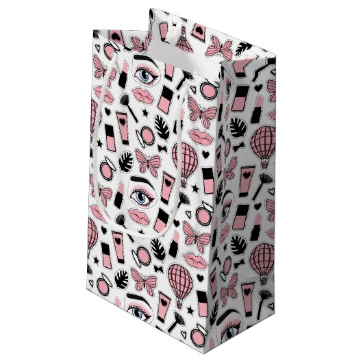 Makeup Sticker Pattern Klein Cadeauzakje (Achterkant Gekanteld)