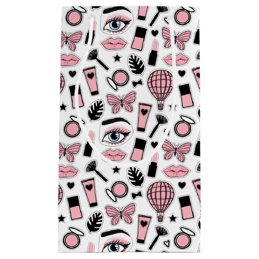 Makeup Sticker Pattern Klein Cadeauzakje (Voorkant)
