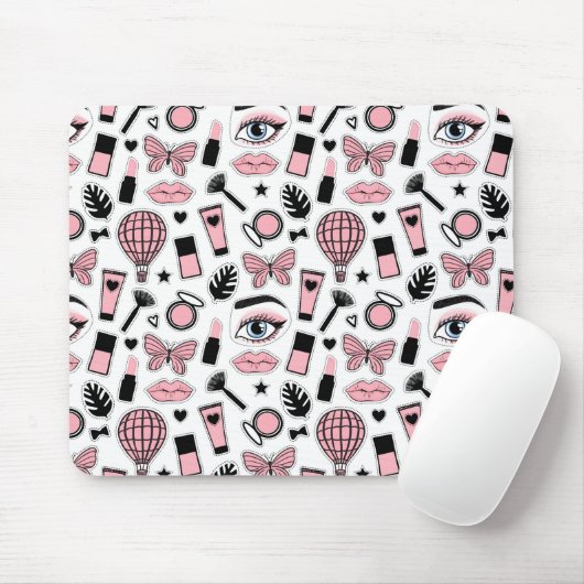 Makeup Sticker Pattern Muismat (Met muis)